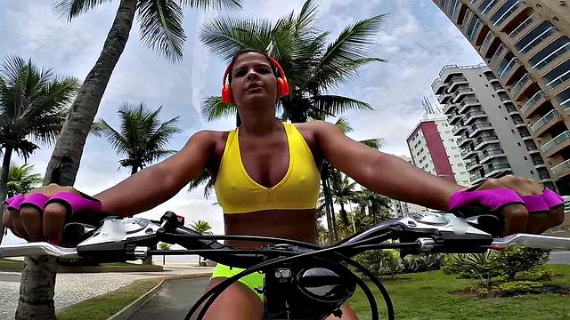 Mature Latina with a bald pussy rides hard in doggystyle until she gets a cumshot on her big ass