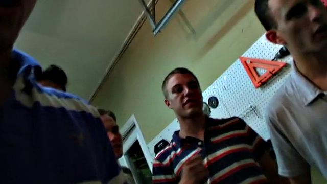Straight college stud hazed and fucked for voyeurs in fraternity