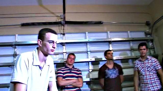 Straight college stud hazed and fucked for voyeurs in fraternity