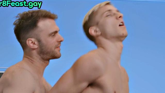 Powerful straight throatfucks skinny guy