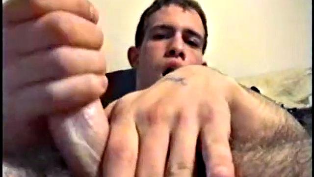 Putting his hairy ass and balls in our face, Nate gets himself hard, with a little help from some porn magazines. The young man kneels over his porn, and a box, with a pillow tucked between his legs.