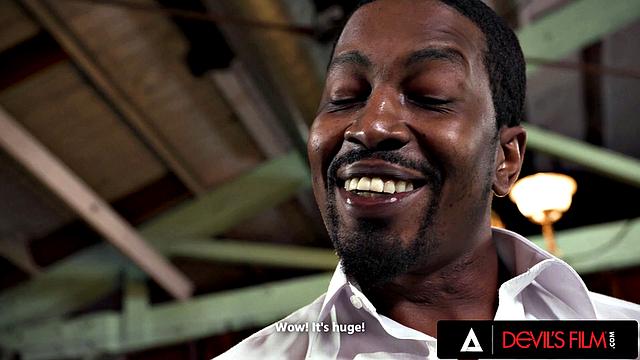 DEVILS FILM - Petite Lesbian Girl Wants Her Pussy Pounded By Huge Cock