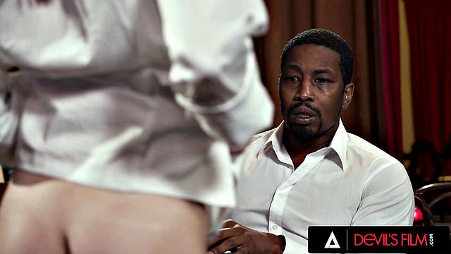 DEVILS FILM - Petite Lesbian Girl Wants Her Pussy Pounded By Huge Cock