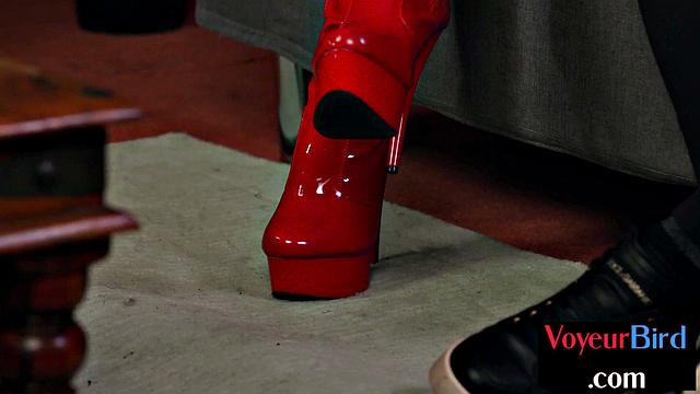 Dirty talking big-titted MILF teasing a guy