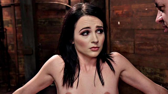 Petite bdsm subject dominated with deepthroat and whipped