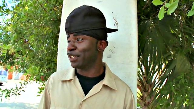 Black thug picked up and assfucked outdoors in public