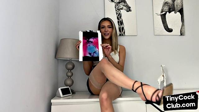 SPH femdom babe talks dirty about poor small dicks
