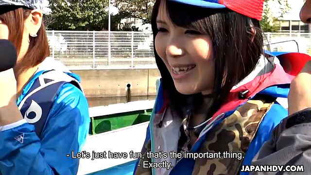 Sena Sakura wins the fishing contest and is fucked on the boat