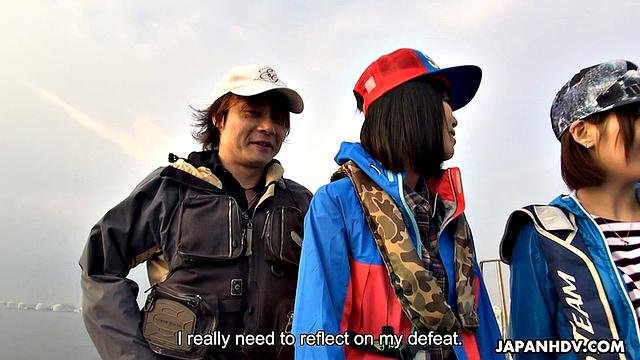 Sena Sakura wins the fishing contest and is fucked on the boat