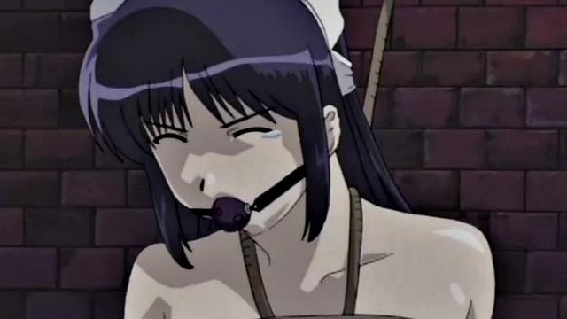 Bound hentai babe gets railed