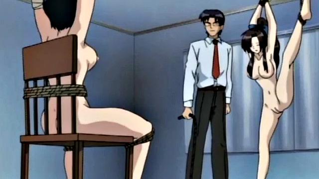 Bound hentai babe gets railed