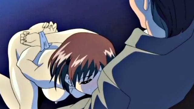 Bound hentai babe gets railed