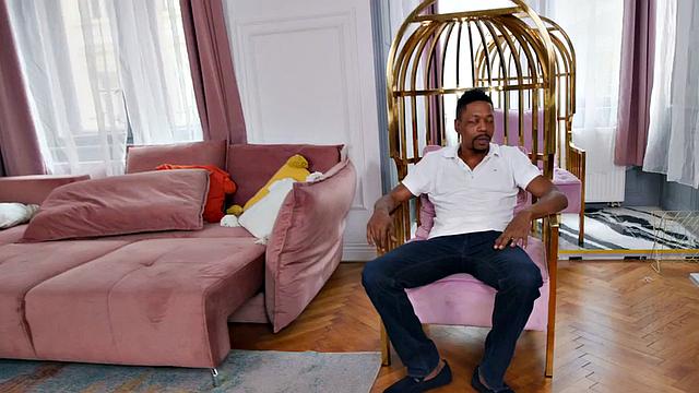 Brunette bombshell gets her big ass drilled in doggystyle by BBC in oiled-up feet