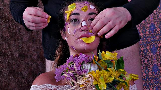 Cock-sucking BDSM slut submits