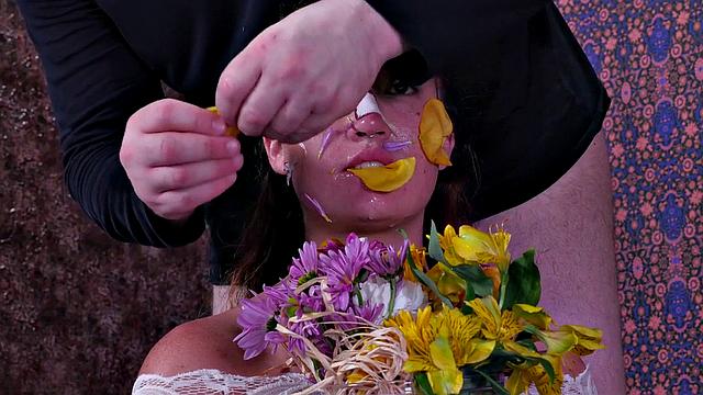 Cock-sucking BDSM slut submits