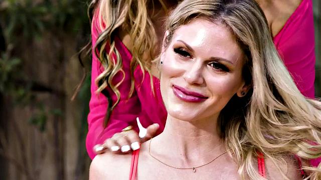 Sexy MILF ladies fucked in threeway by white dick