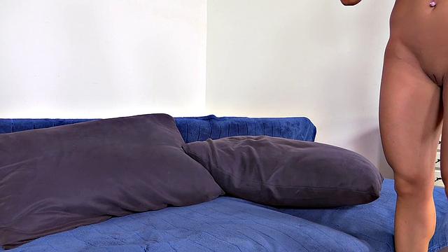 Big fake tits in casting facial