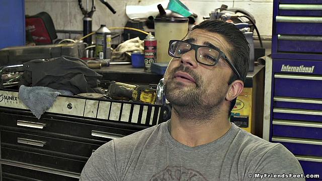 Mechanic Ryan Bones Gets Worshiped - Ryan