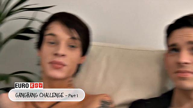 5 Twinks Fuck A Hot Bottom Bareback - Aaron, Cody, Drake, Ethan &amp;amp; Skye Romeo