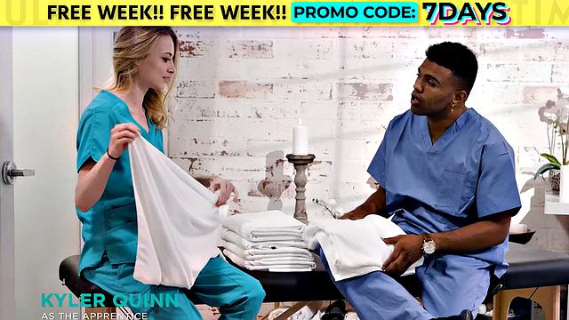 NURU MASSAGE - New Masseuse Kyler Quinn Learns How To Please Her Clients