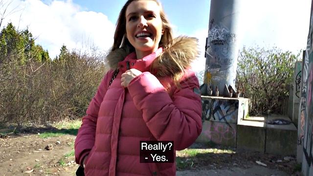 Hairypussy amateur babe fucked in sex for money