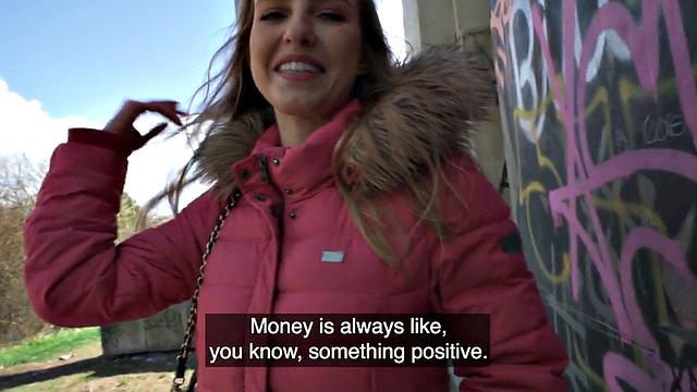 Hairypussy amateur babe fucked in sex for money