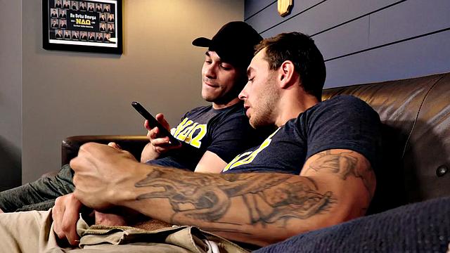 Hairy stud drills BFs asshole after bareback fucked