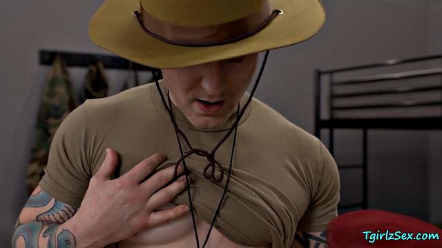 Trans army gets disciplined by sergeant