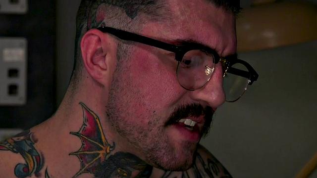 Gagging tattooed Tranny creampied by doctor