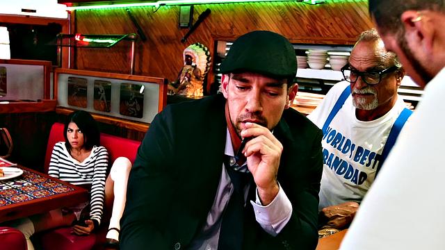 Brunette cutie in stockings gets her pussy and ass licked and fucked in a wild doggystyle frenzy