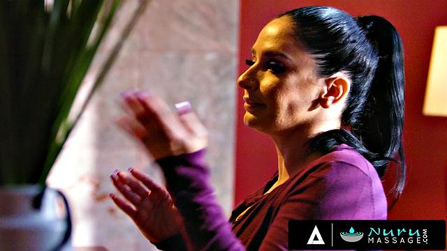 NURU MASSAGE - Naughty Couple Have Threesome With A Sexy Masseusr