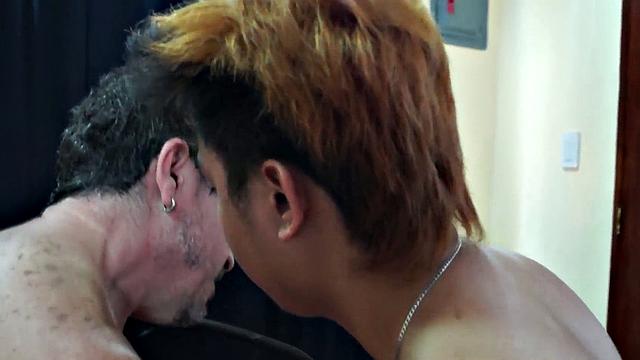 Asian twink blows mature before breeded from all sides