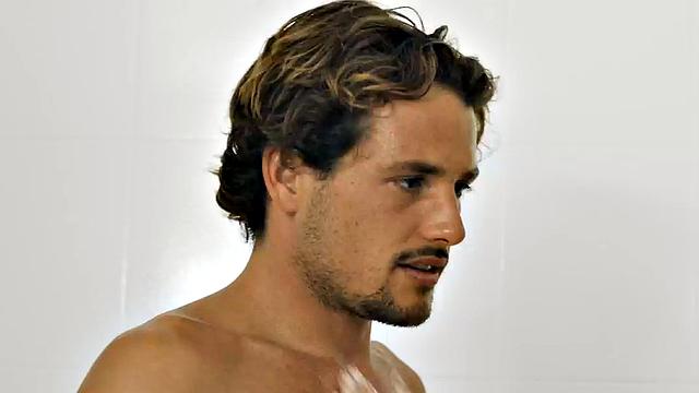 Perv inked masseuse throating client before doggy-style