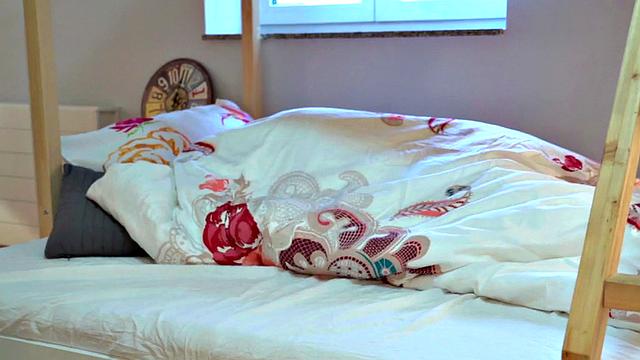 Busty babe fucked till shaking orgasm in 3some