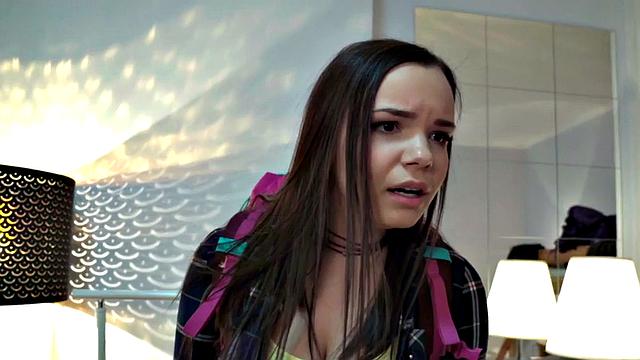 Busty babe fucked till shaking orgasm in 3some