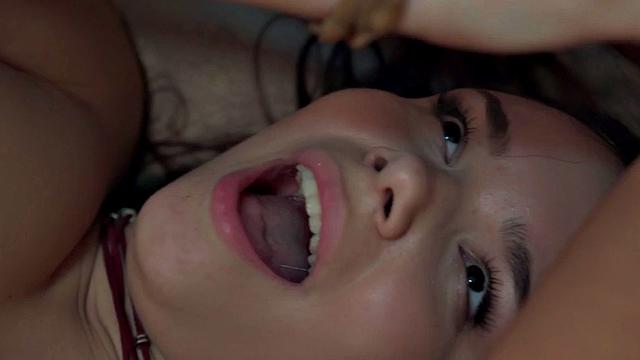 Busty babe fucked till shaking orgasm in 3some