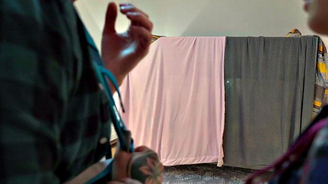 Busty babe fucked till shaking orgasm in 3some