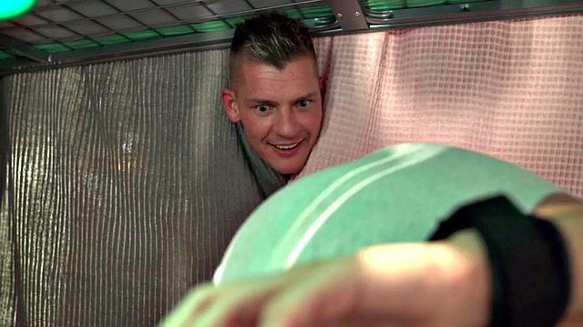 Busty babe fucked till shaking orgasm in 3some