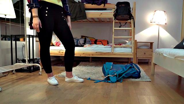 Busty babe fucked till shaking orgasm in 3some