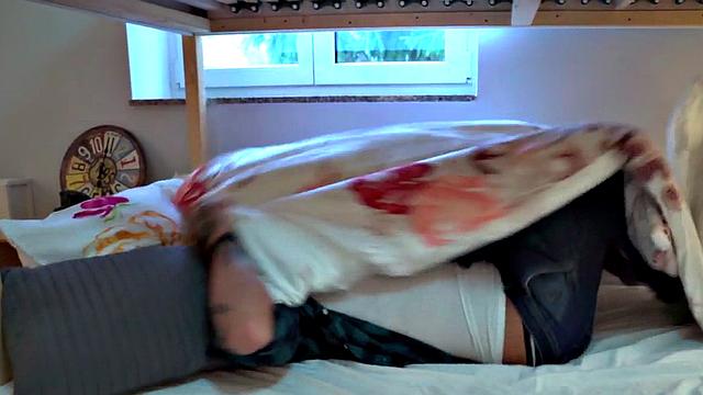 Busty babe fucked till shaking orgasm in 3some