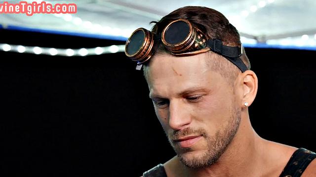 Divine alt TS deepthroating before doggystyle