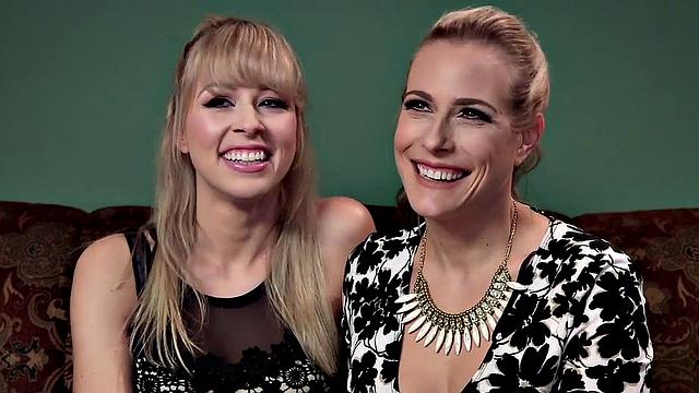 bound busty babe dominated anally in threesome before bj