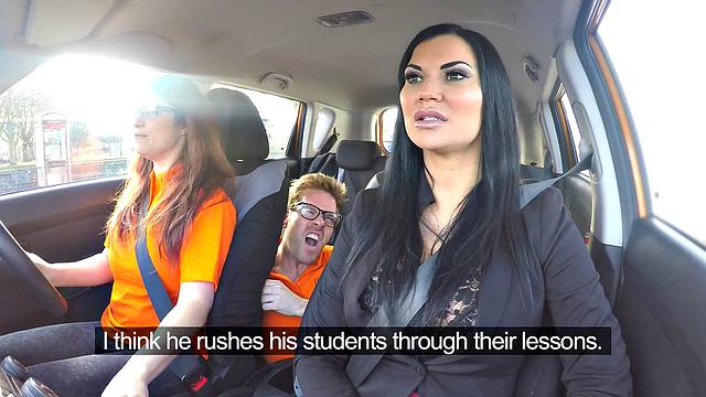 Sexy threesome with high heels, reverse cowgirl, and glasses - cumshots galore!