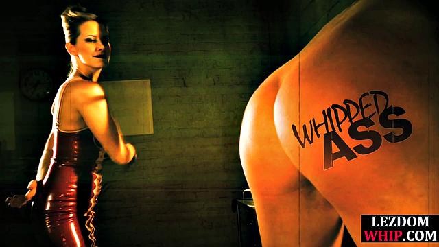 Hardtitted big ass babe whipped by domina