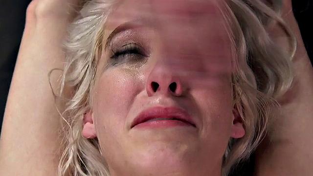 Feet whipped sub suffers in electro sex by master