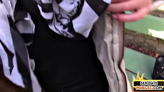 German public MILF in stockings 3some fucked in outdoor