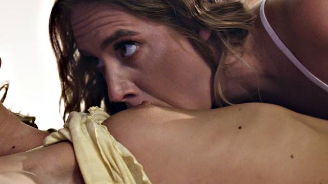 Petite Brunette Has First Lesbian Experience With Bestie During Summer Vacation