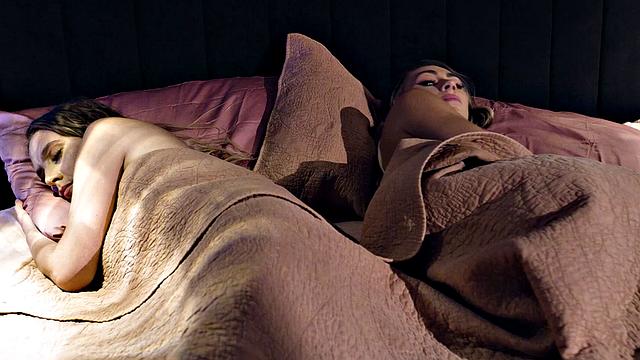 Petite Brunette Has First Lesbian Experience With Bestie During Summer Vacation