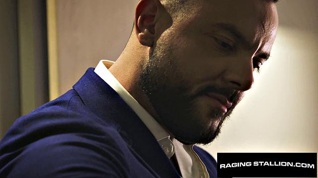 Suited Latino Stranger Dicks Down Hairy Hunk - Beau Butler, Sir Peter