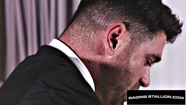 Suited Latino Stranger Dicks Down Hairy Hunk - Beau Butler, Sir Peter